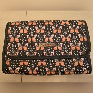 Revive Vintage Butterfly Floral Patterned Hanging Toiletry Bag, NWOT